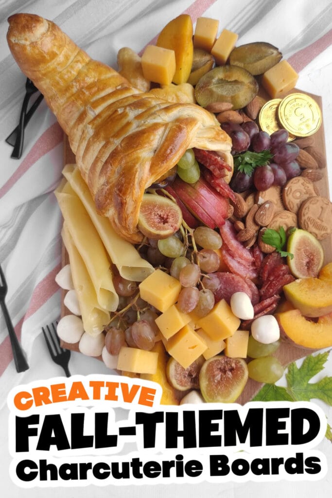 Fall Themed Charcuterie Boards-Cornucopia Charcuterie Board
