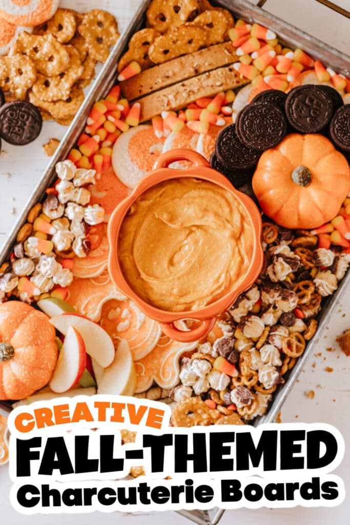 Fall Themed Charcuterie Boards-Fall Charcuterie Board + Pumpkin Pie Dip