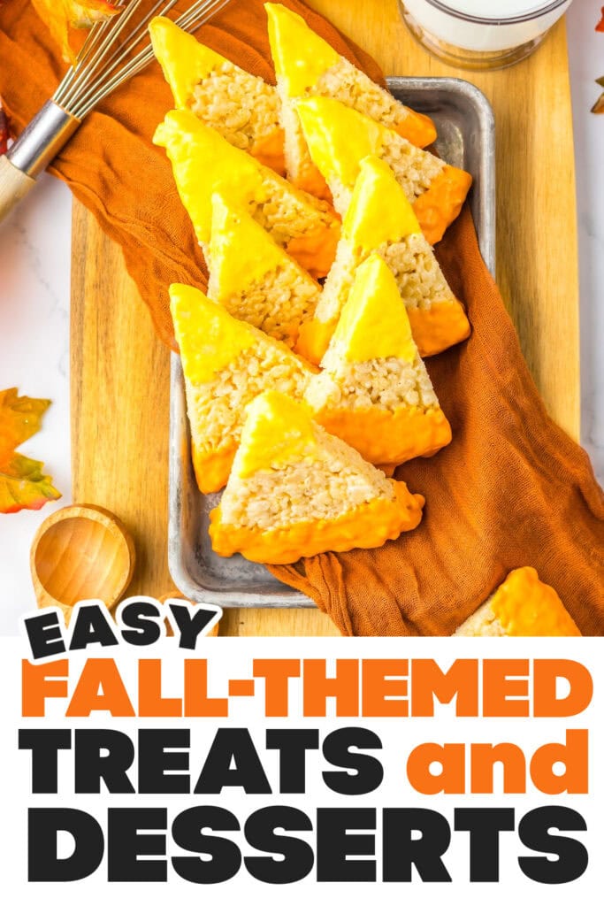 Fall Treats and Desserts-Candy Corn Rice Krispies