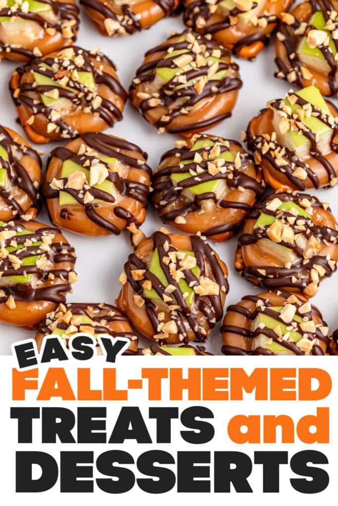 Fall Treats and Desserts-Caramel Apple Pretzel Bites