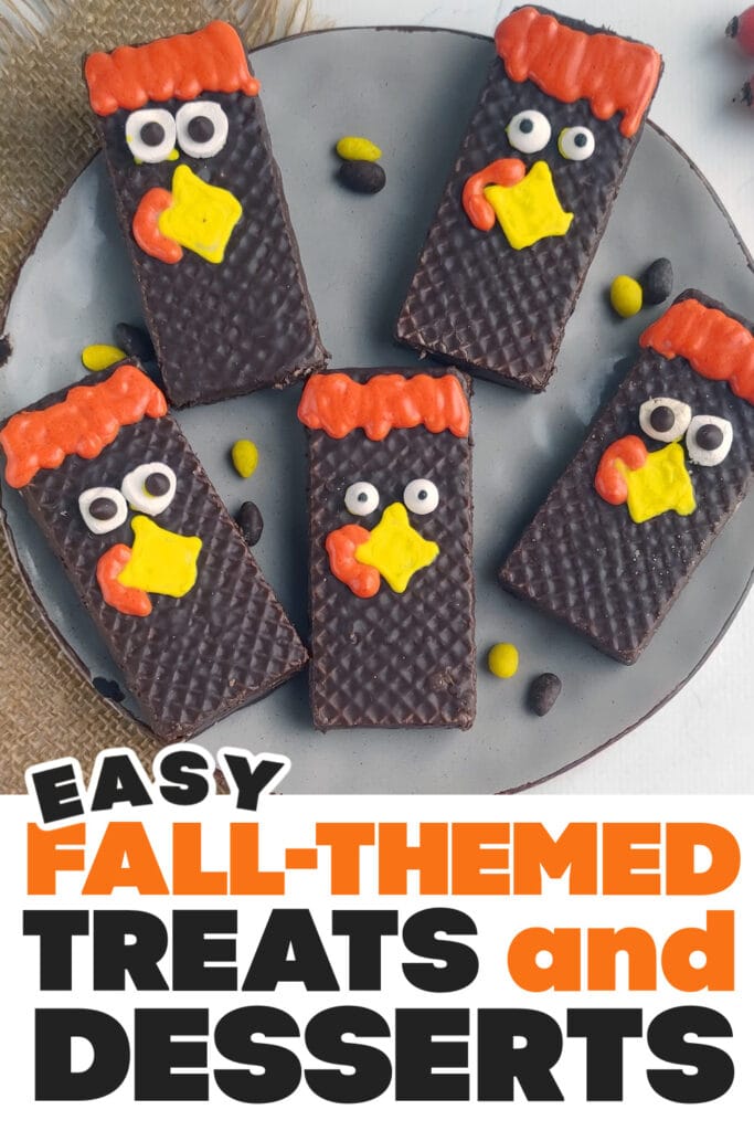 Fall Treats and Desserts-Chocolate Bar Turkeys