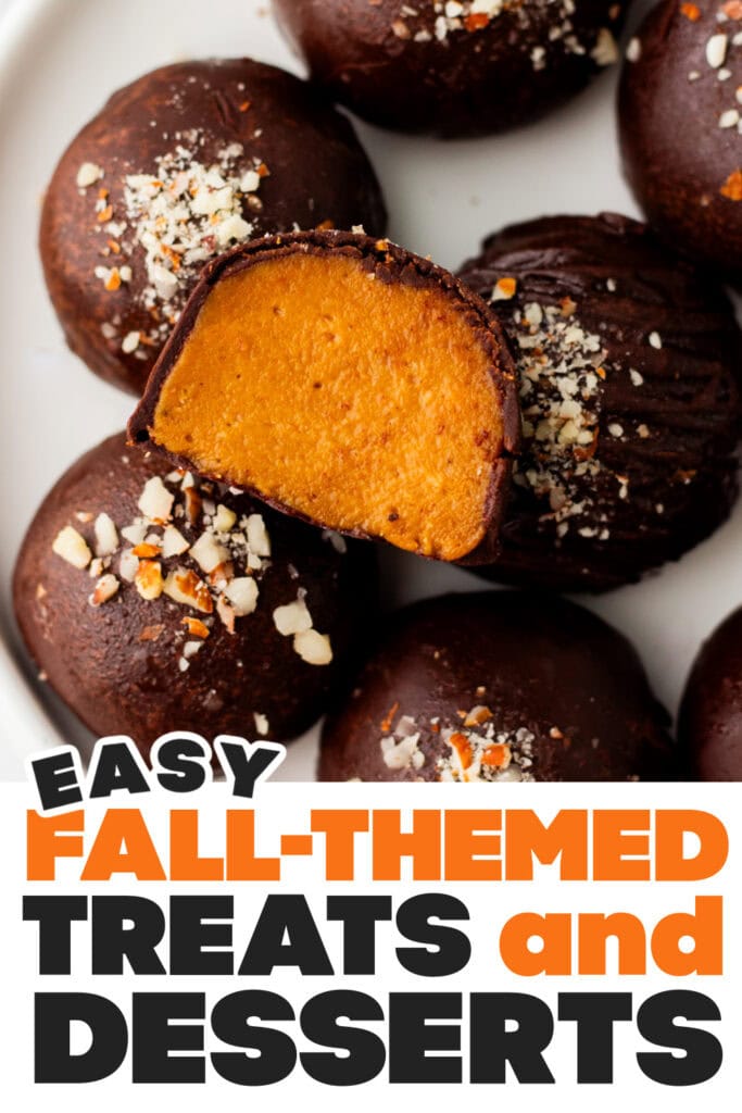 Fall Treats and Desserts-Dark Chocolate Pumpkin Truffles