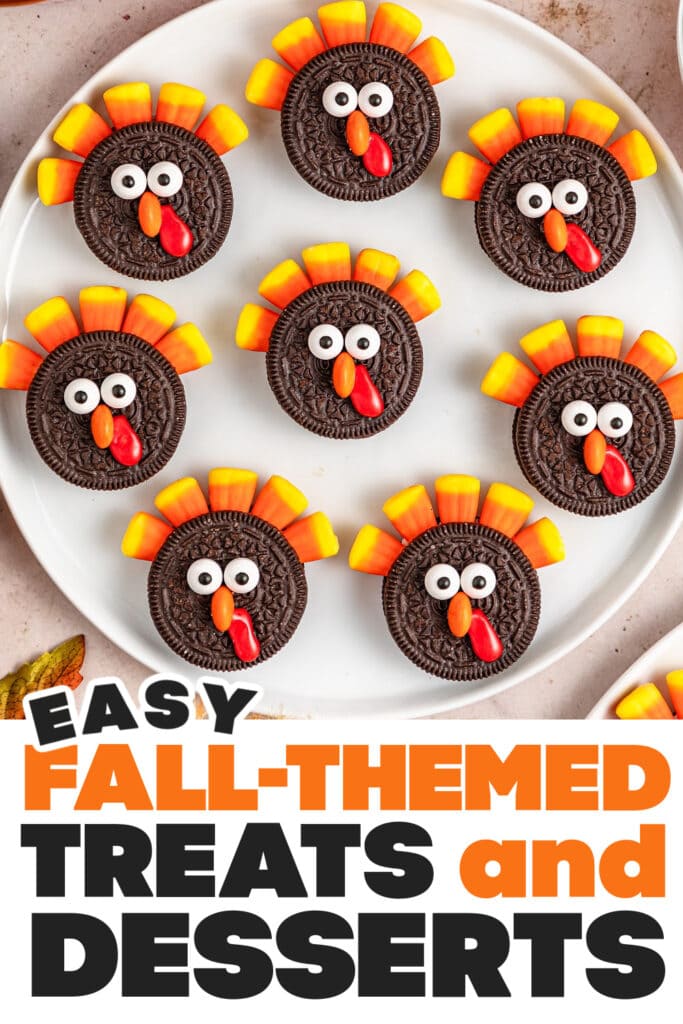 Fall Treats and Desserts-Oreo Turkey Cookies