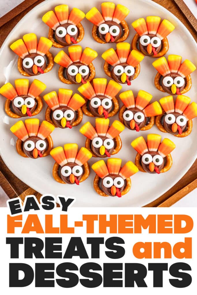 Fall Treats and Desserts-Rolo Pretzel Turkeys