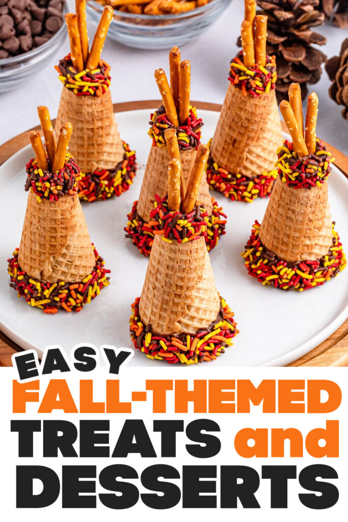 Fall Treats and Desserts-Teepee Sugar Cones