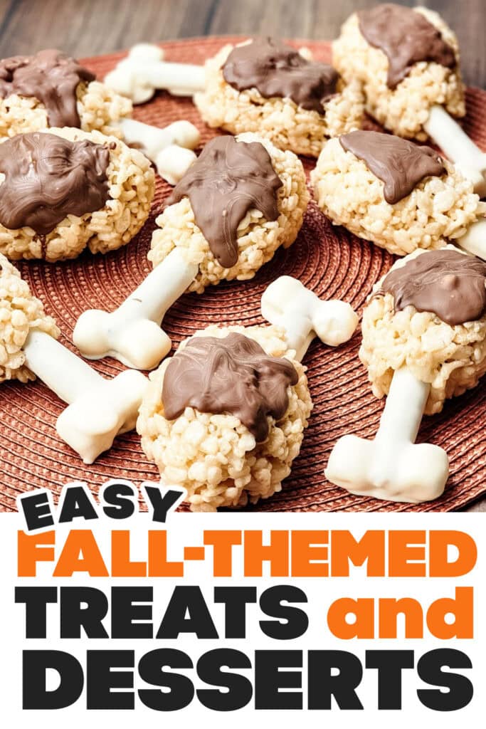 Fall Treats and Desserts-Turkey Leg Rice Krispies