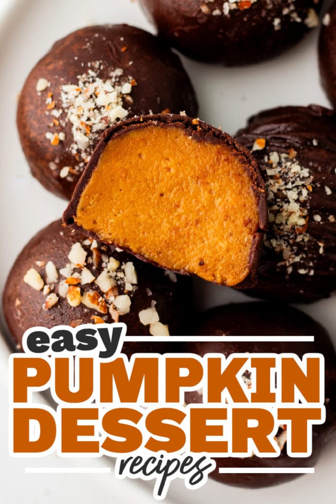 Pumpkin Dessert Recipes-Dark Chocolate Pumpkin Truffles