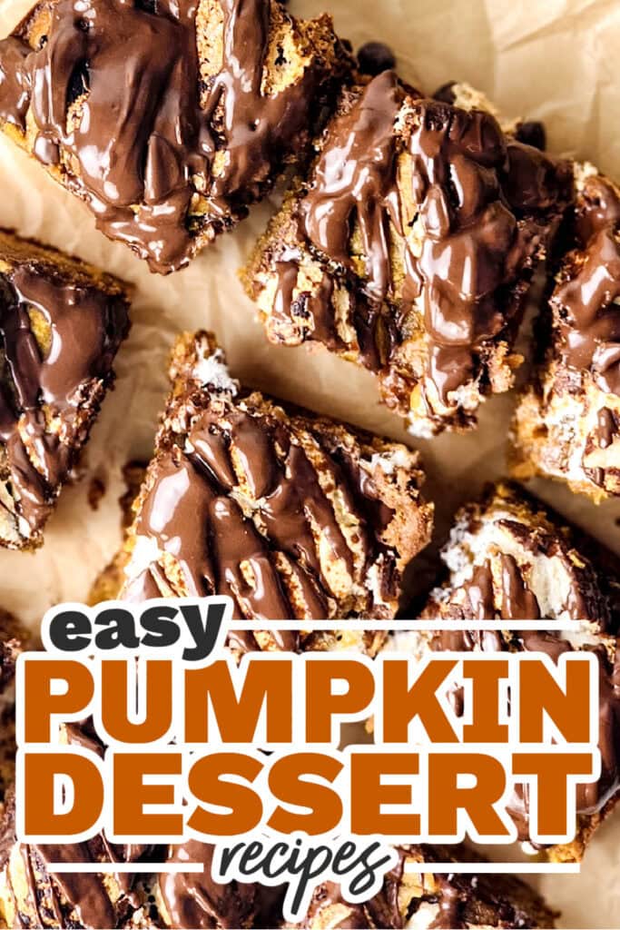 Pumpkin Dessert Recipes-Pumpkin S’mores Bars