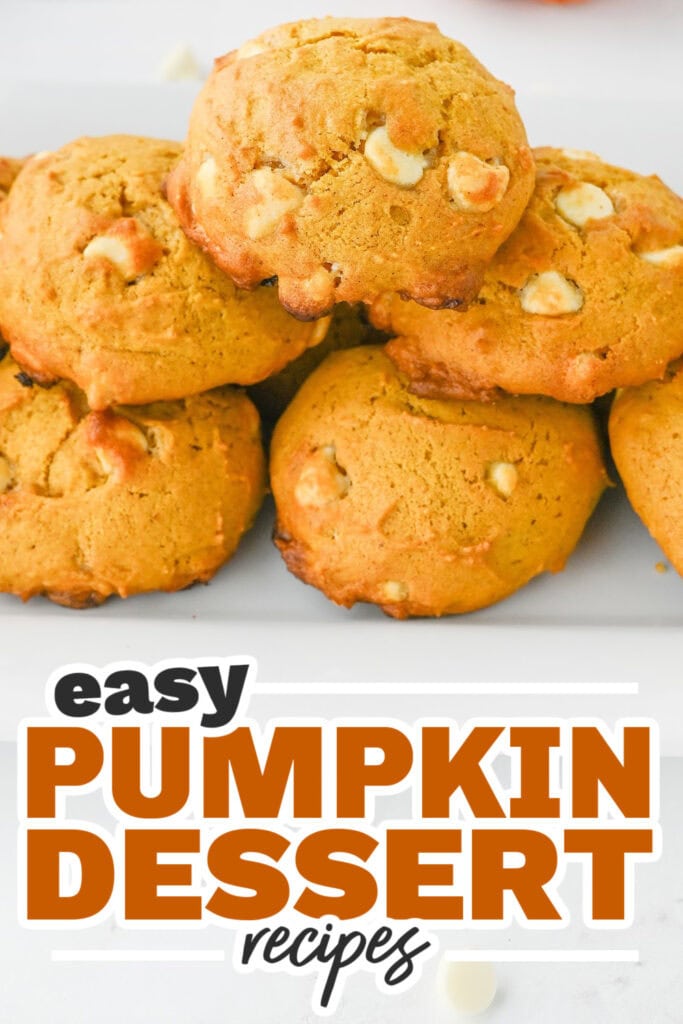 Pumpkin Dessert Recipes-Pumpkin White Chocolate Chip Cookies