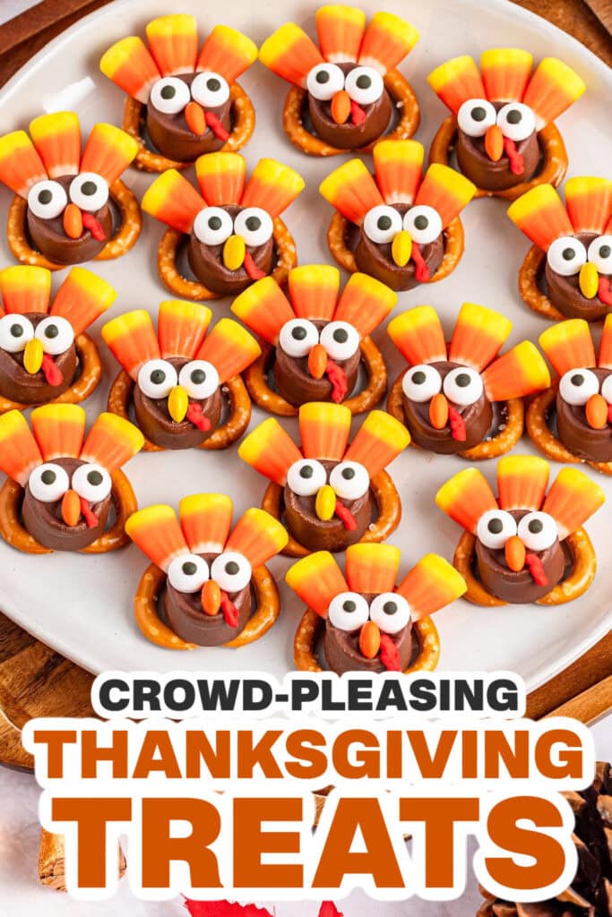 Thanksgiving Themed Treats-Rolo Pretzel Turkeys