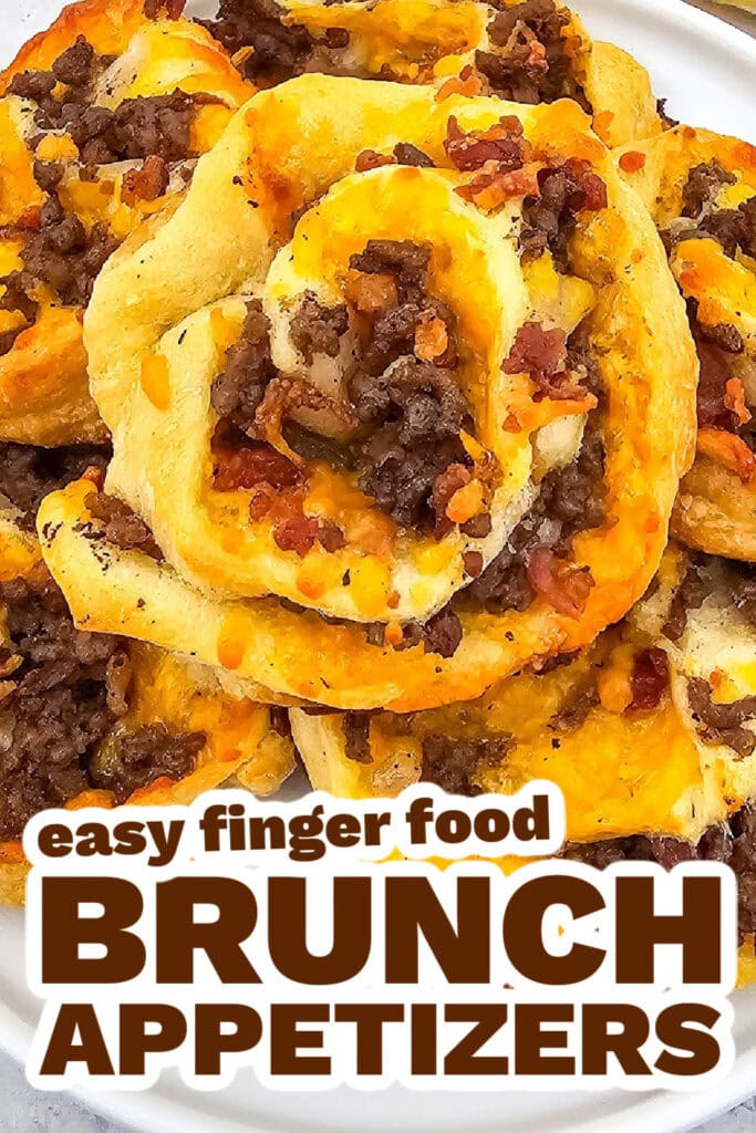 brunch appetizers - Bacon Cheeseburger Pinwheels copy
