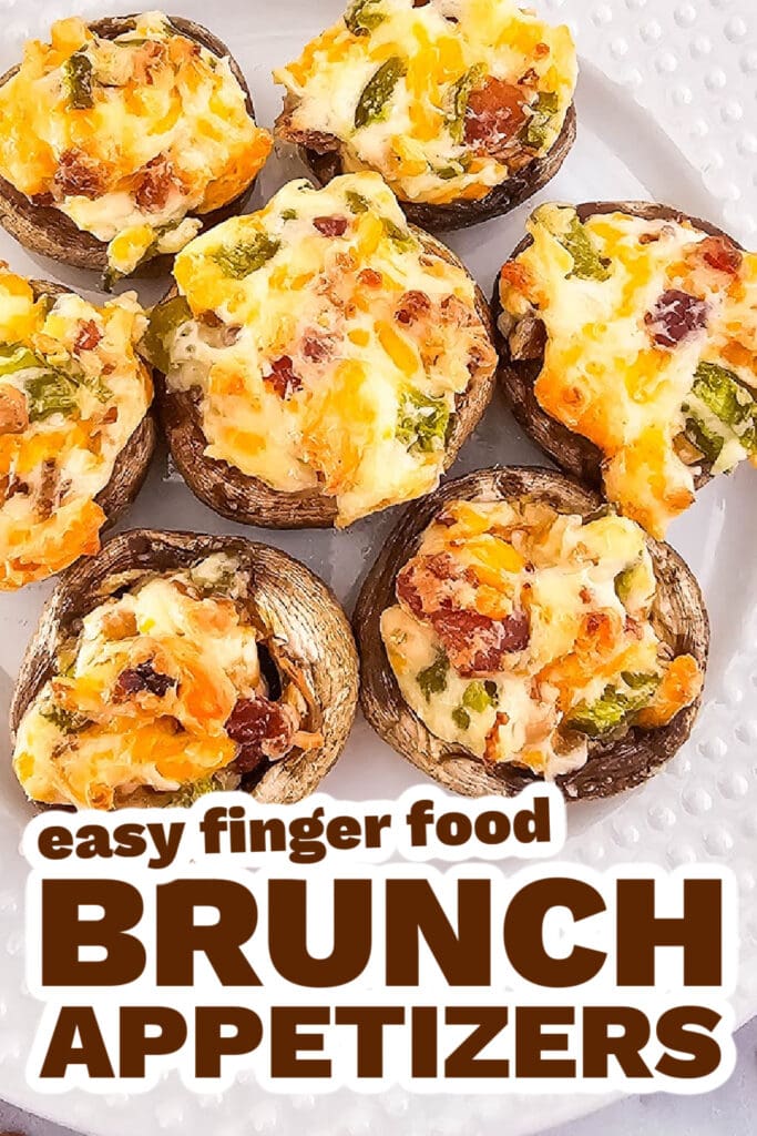 brunch appetizers -Jalapeño Popper Stuffed Mushrooms copy