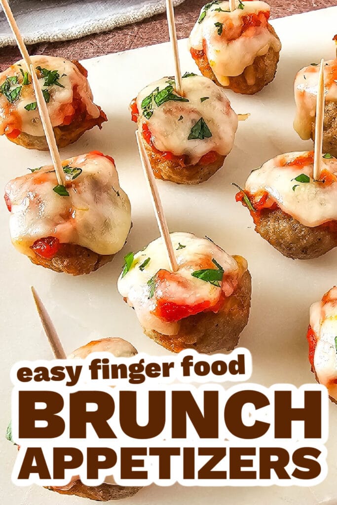 brunch appetizers -Mini Meatball Marinara Bites copy