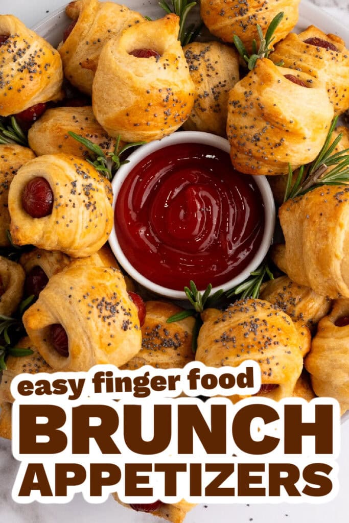 brunch appetizers -Mini Piggies in a Blanket