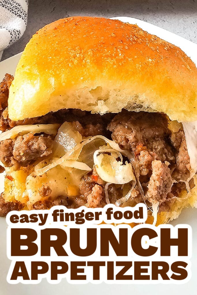 brunch appetizers -Mushroom & Swiss Sliders