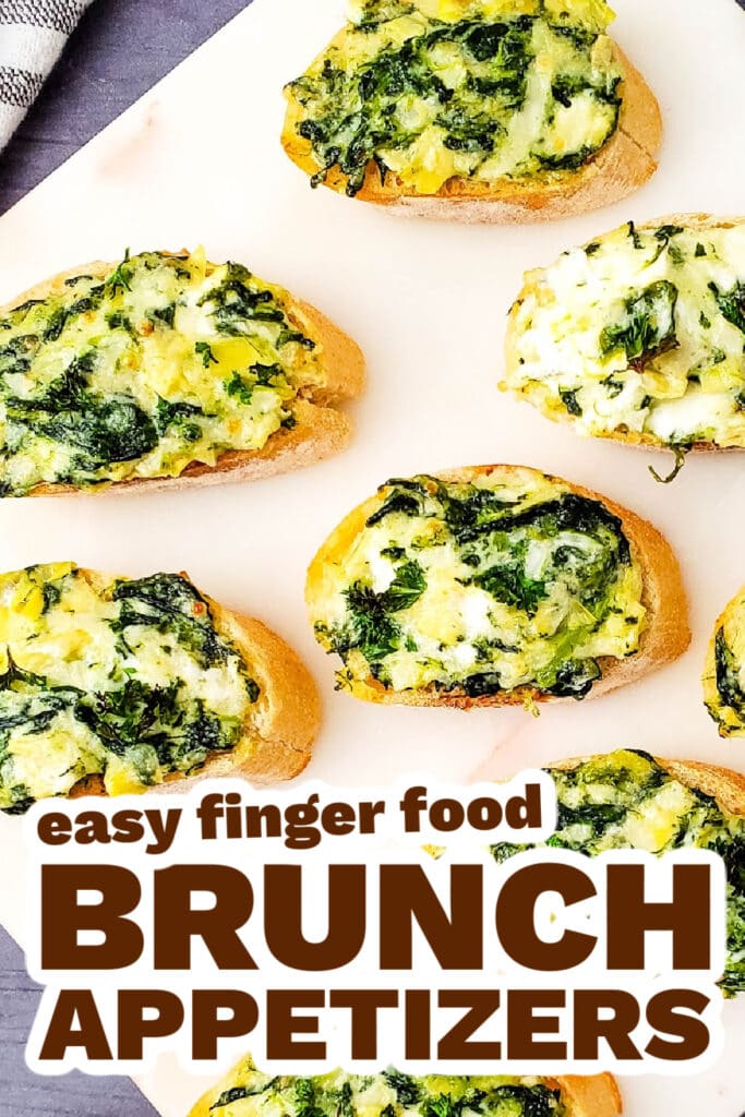 brunch appetizers - Spinach Artichoke Crostini copy