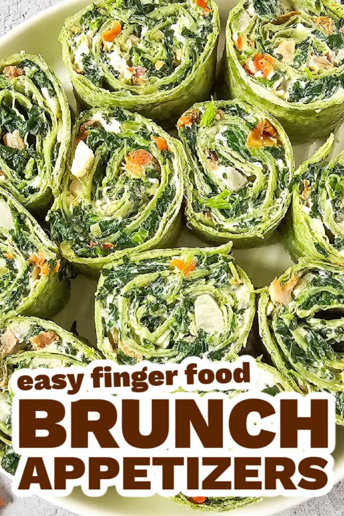 brunch appetizers - Spinach Dip Pinwheels copy