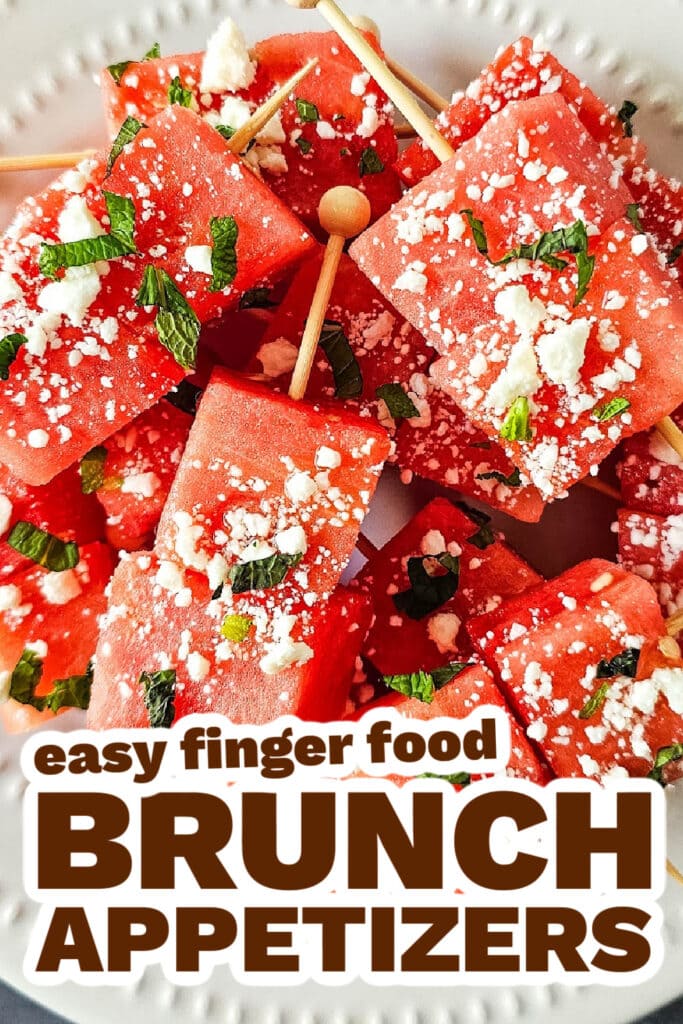 brunch appetizers - Watermelon Feta Skewers copy