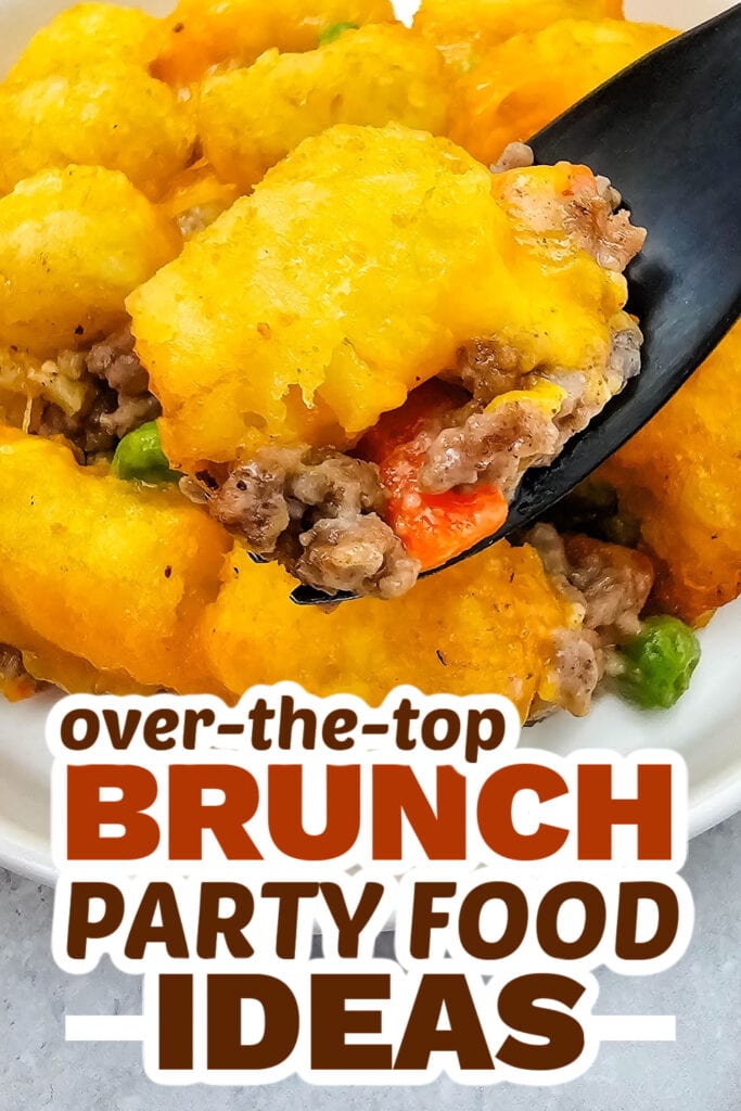 brunch party food ideas - Beefy Cheesy Tater Tot Casserole