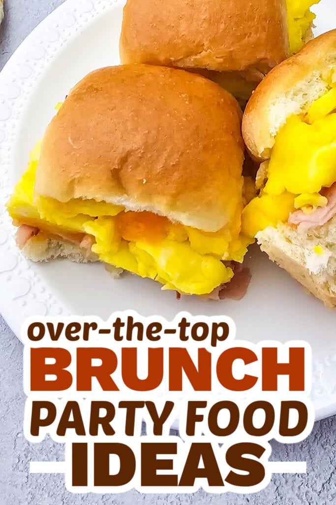 brunch party food ideas - Ham and Cheese Breakfast Sliders copy