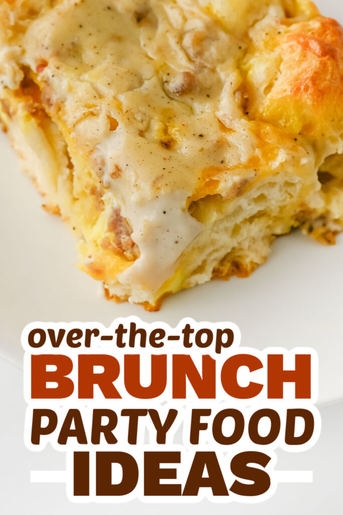 brunch party food ideas - Sausage and Gravy Biscuit Casserole copy