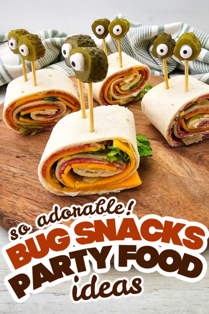 bug snacks party food ideas - Snail Pinwheels
