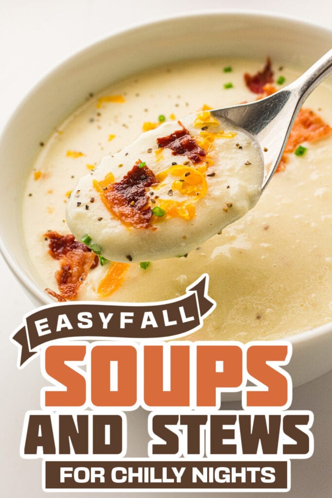 fall soups and stews - Creamy Chicken Stock Potato Soup copy