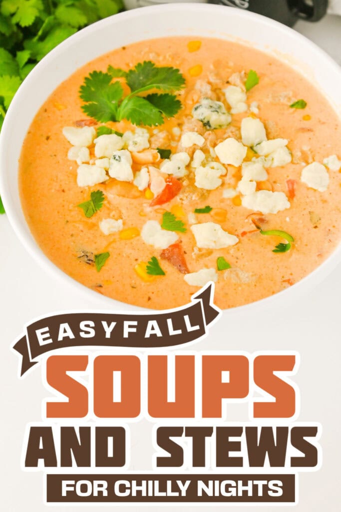 fall soups and stews - Crockpot Buffalo Chicken Chili Soup copy