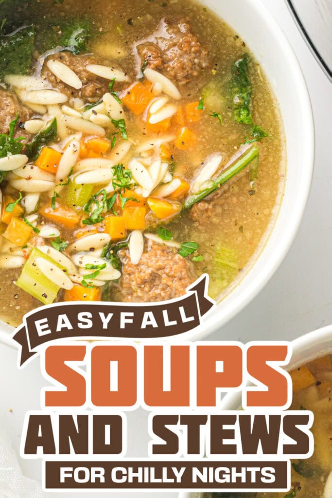 fall soups and stews -Slow Cooker Italian Wedding Soup copy