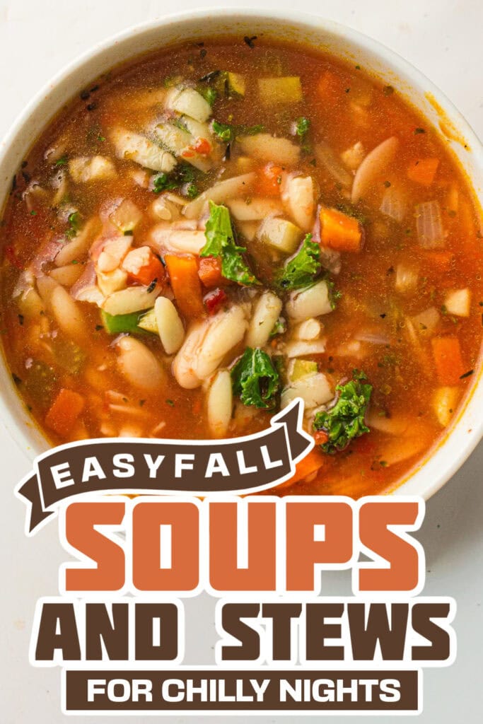 fall soups and stews -Slow Cooker Minestrone copy