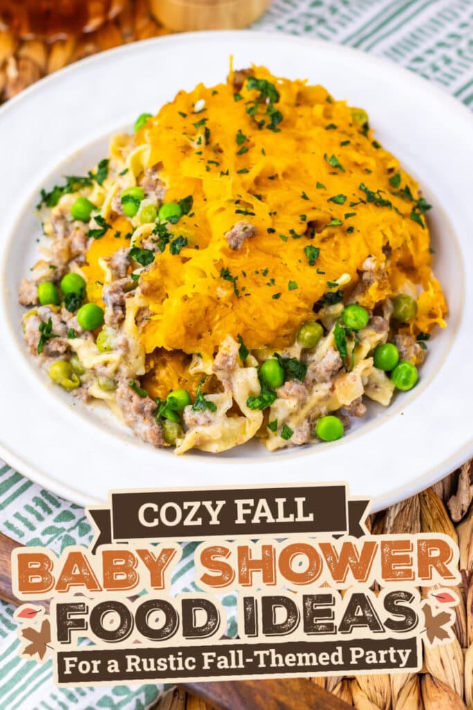 fall themed baby shower food ideas -Amish Country Casserole copy
