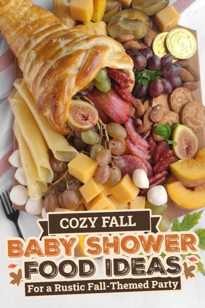 fall themed baby shower food ideas -Cornucopia Charcuterie Board copy