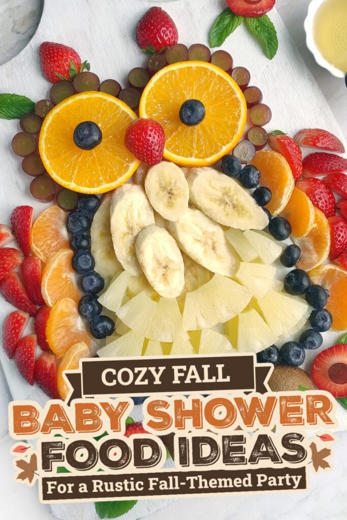 fall themed baby shower food ideas -Cute Owl-Shaped Fruit Tray copy