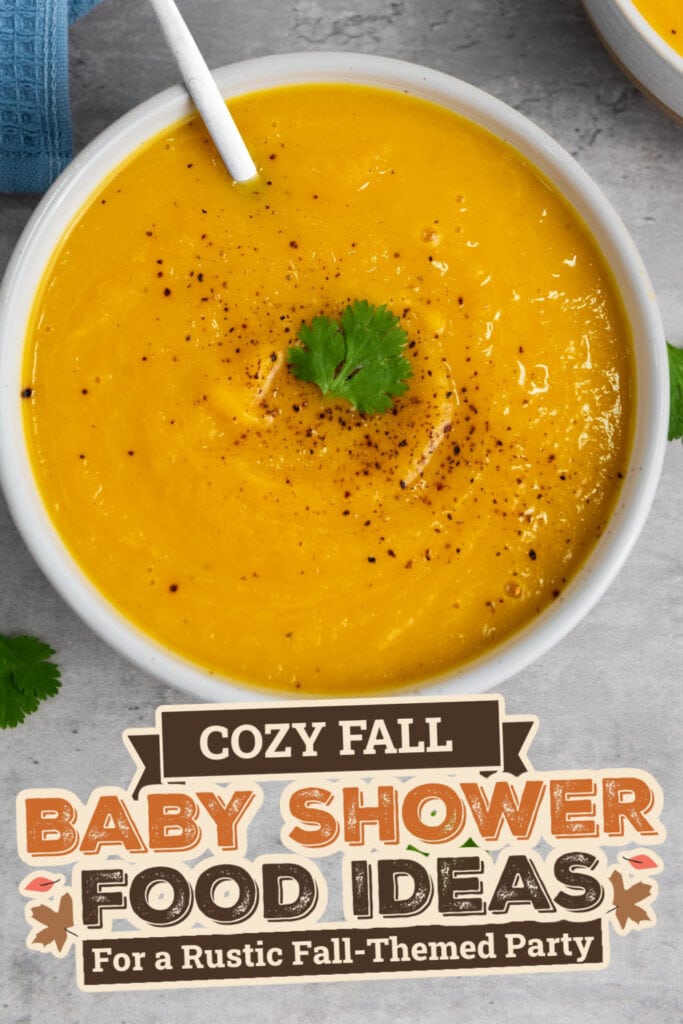 fall themed baby shower food ideas -Slow Cooker Vegan Butternut Squash Soup copy