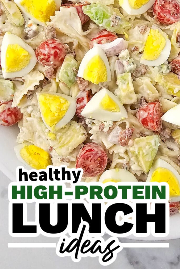 high protein lunch ideas - Cobb Pasta Salad