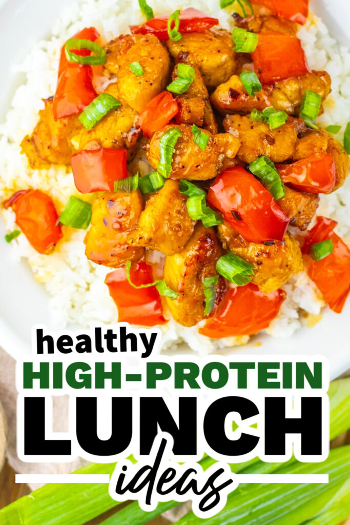 high protein lunch ideas - Honey Pepper Chicken with Rice
