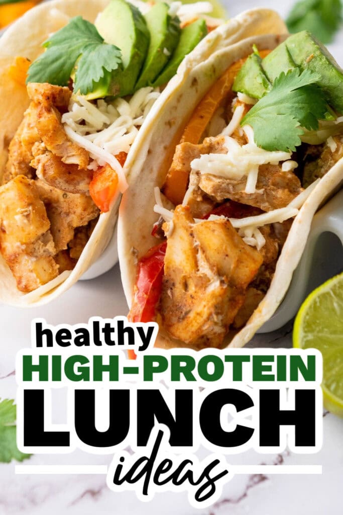 high protein lunch ideas - Sheet Pan Chicken Fajitas copy