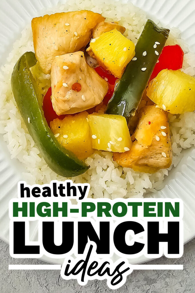 high protein lunch ideas - Sheet Pan Pineapple Teriyaki Chicken