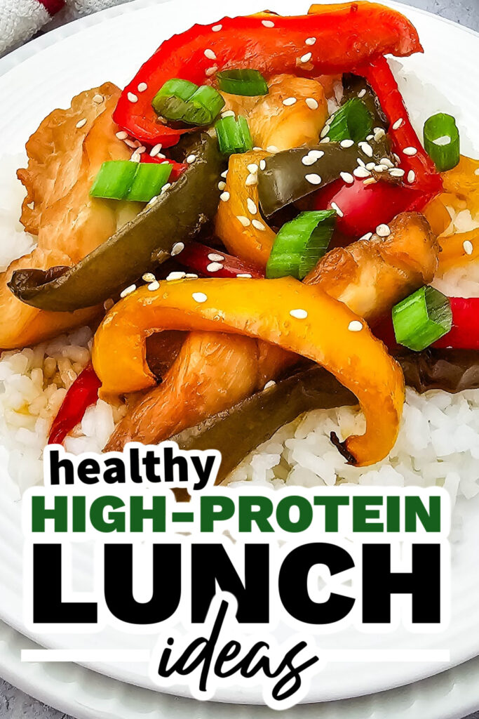 high protein lunch ideas - Sheet Pan Teriyaki Chicken and Peppers