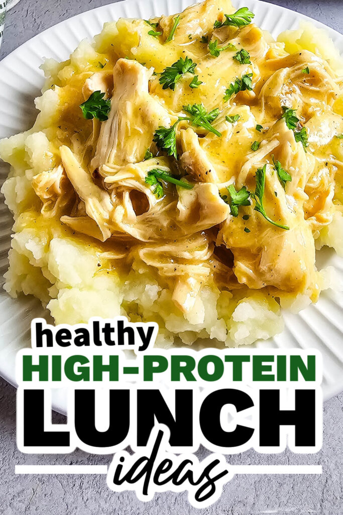high protein lunch ideas - Slow Cooker Chicken and Gravy