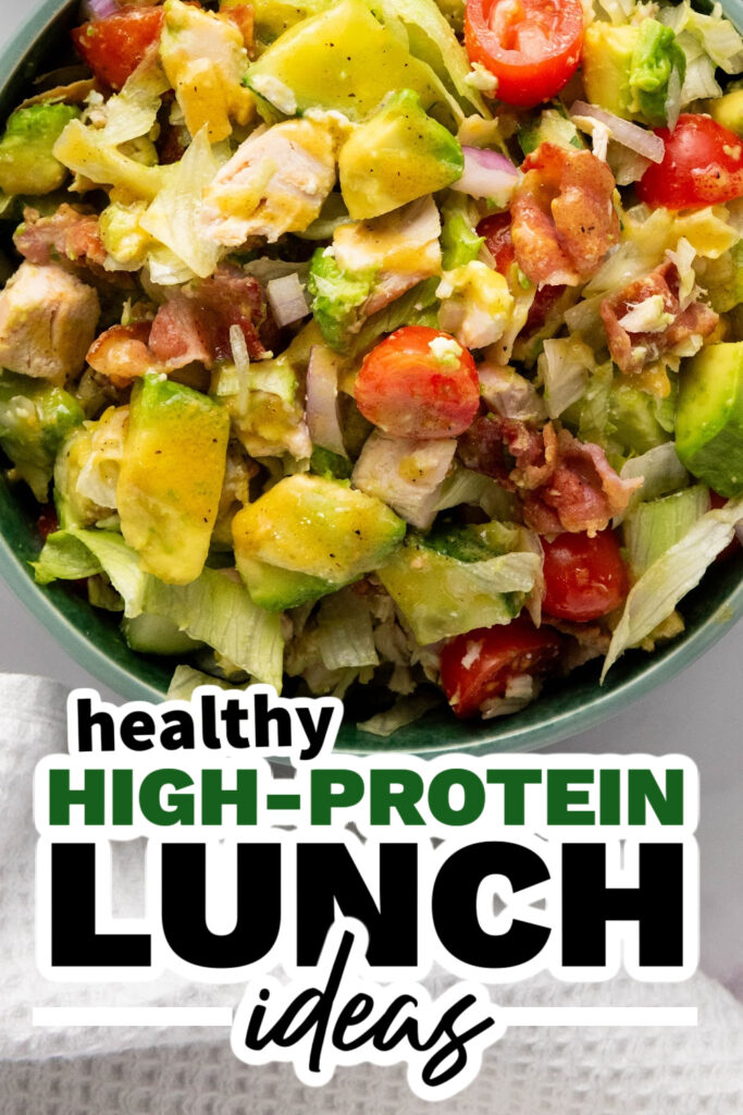high protein lunch ideas - chopped chicken salad