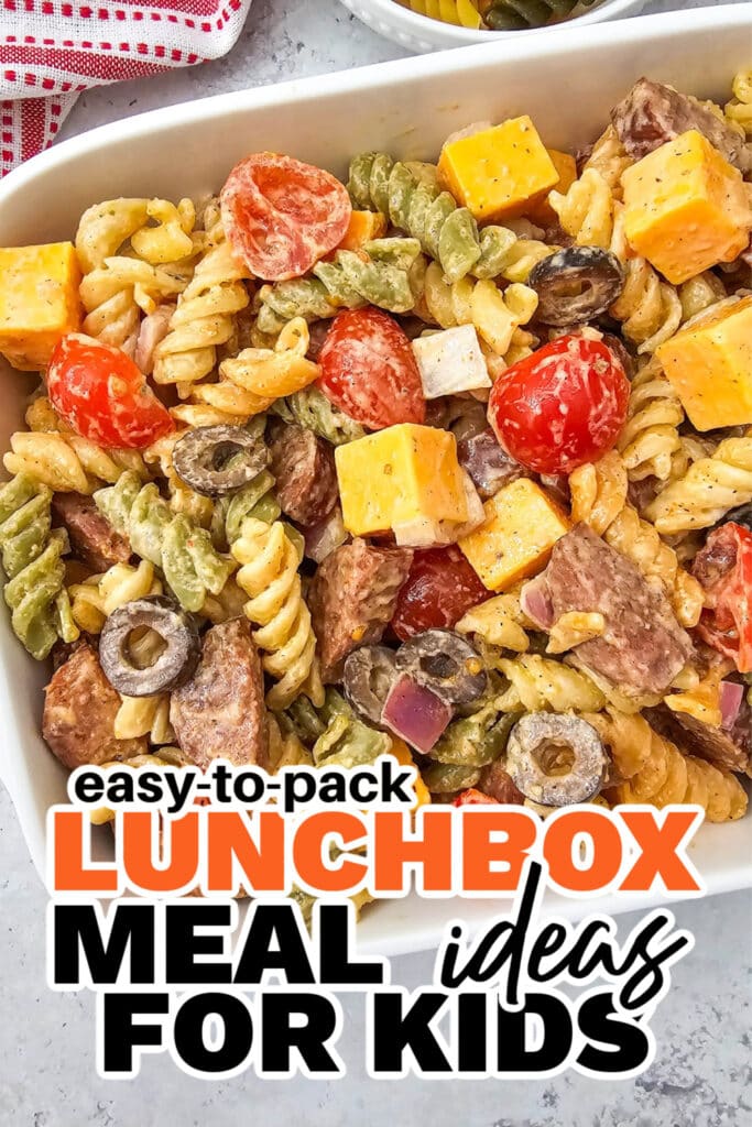 kids lunchbox meal ideas - Smoked Sausage Pasta Salad copy