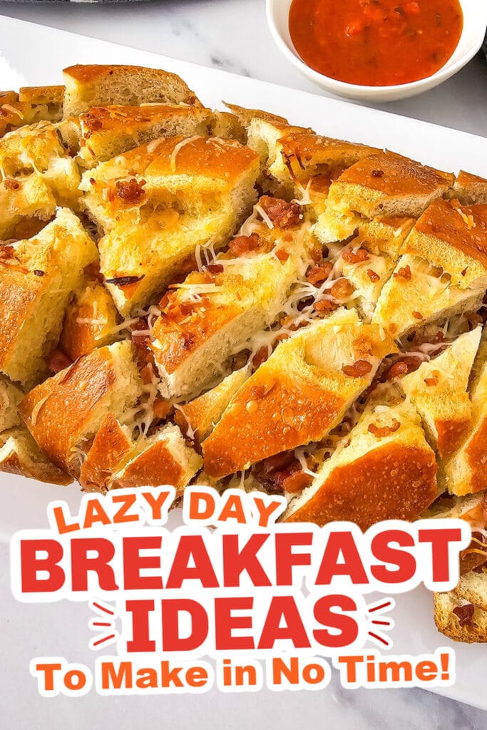 lazy day breakfast ideas - Cheesy Bacon Pull Apart Bread copy