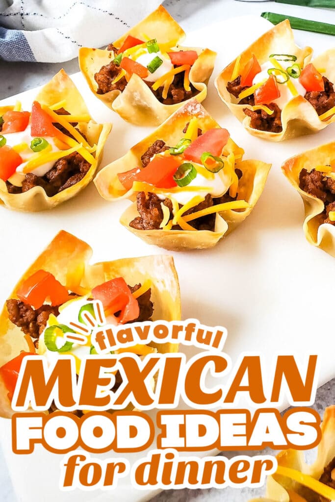 mexican food recipes- Taco Wonton Cups