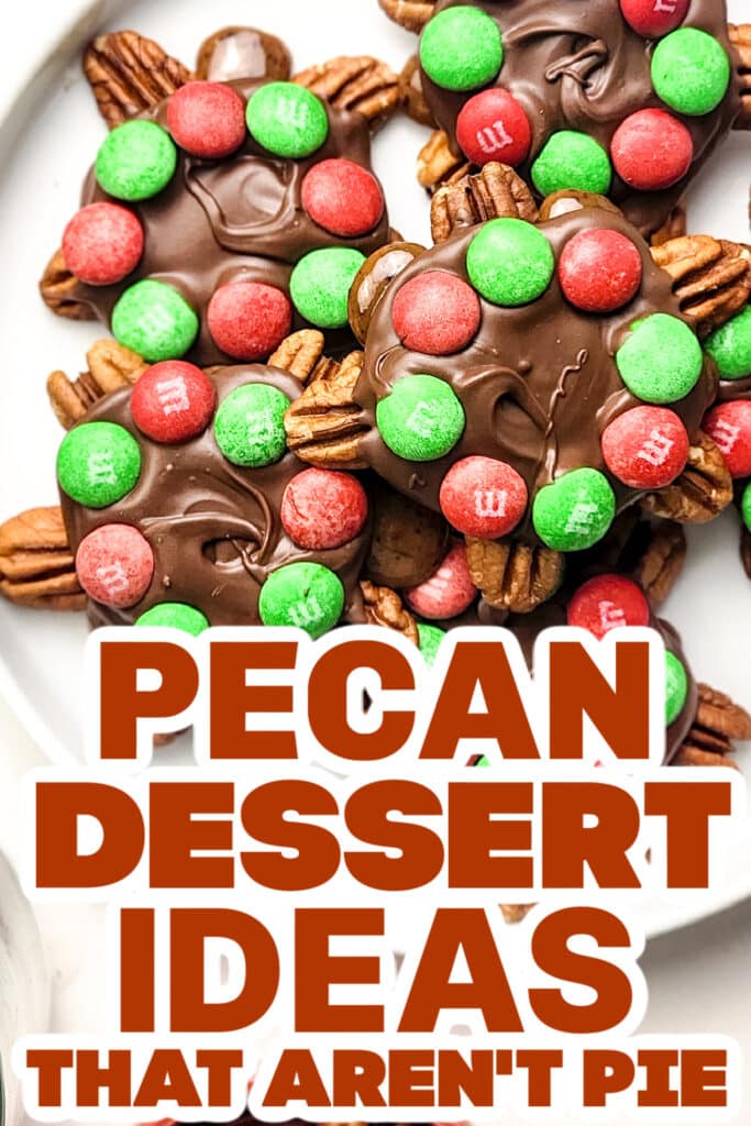 pecan dessert ideas - chocolate pecan holiday turtles copy