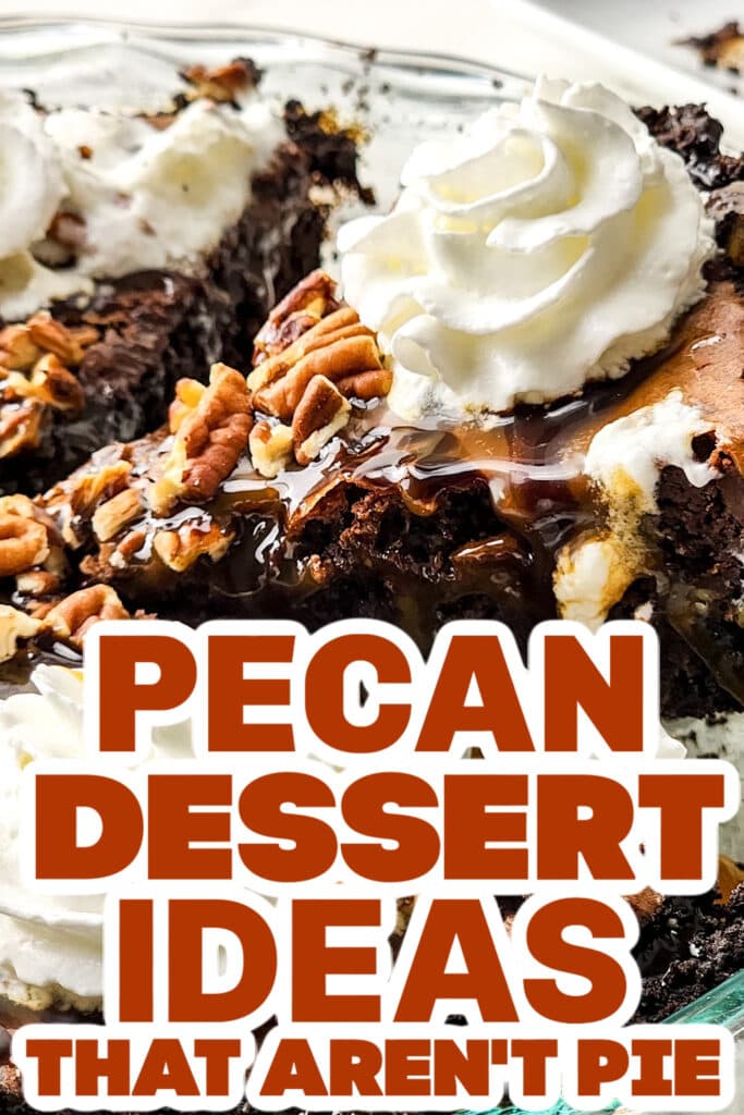 pecan dessert ideas - turtle brownie pie copy