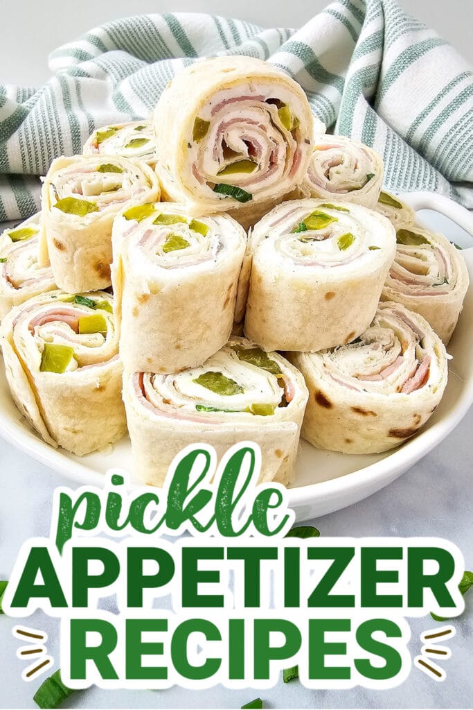 pickle appetizer recipes - Creamy Pickle Dip Pinwheels copy