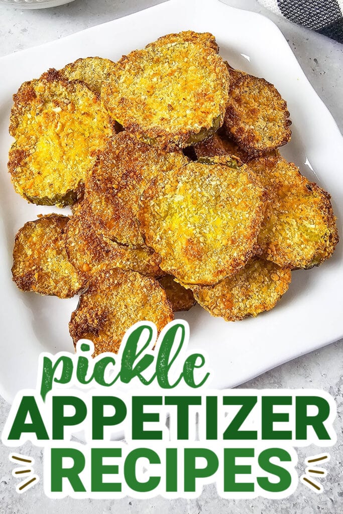 pickle appetizer recipes - Crispy Air Fryer Pickle Chips copy