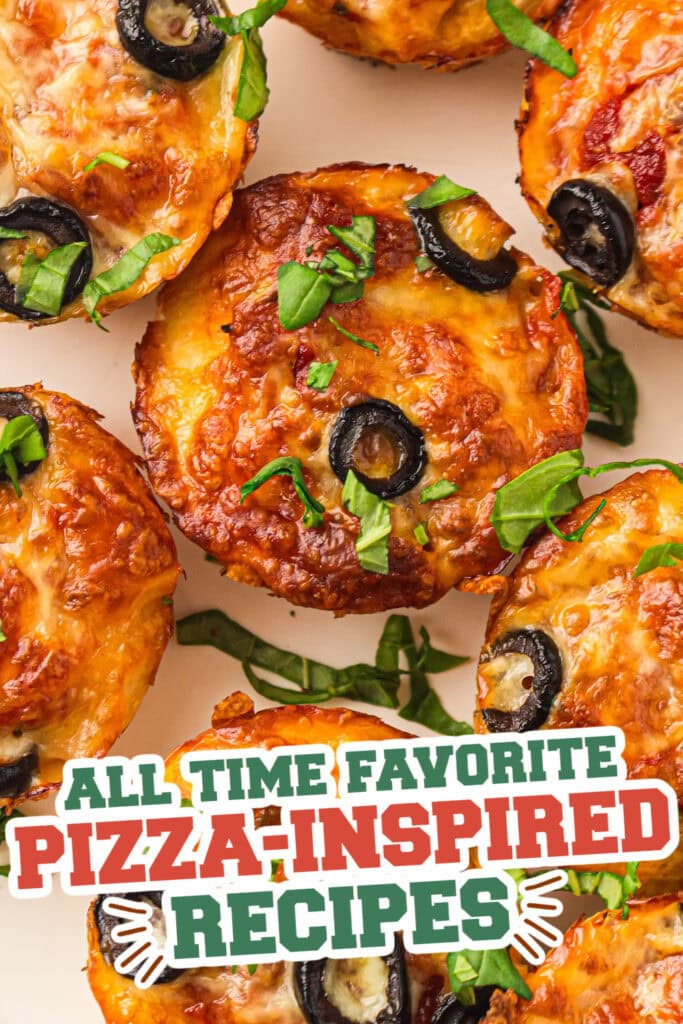 pizza inspired recipes - Lunchbox Pizza Muffins