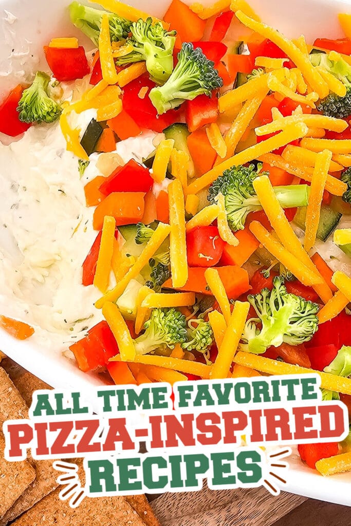 pizza inspired recipes - Veggie Pizza Dip